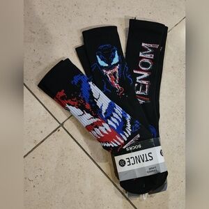 Marvel Spider-Man Venom Crew Socks Lot of 3 Pairs Adult One Size